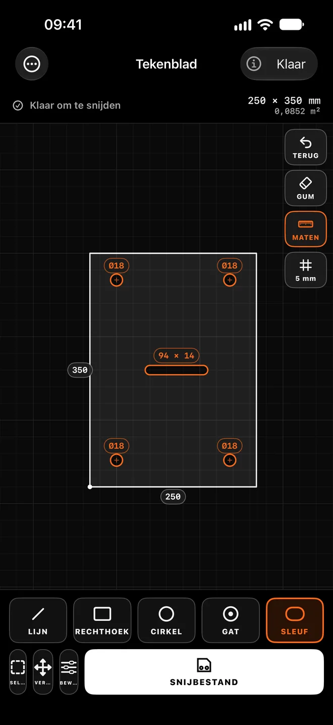 Scriber: draw on a grid, then export the cutting file.